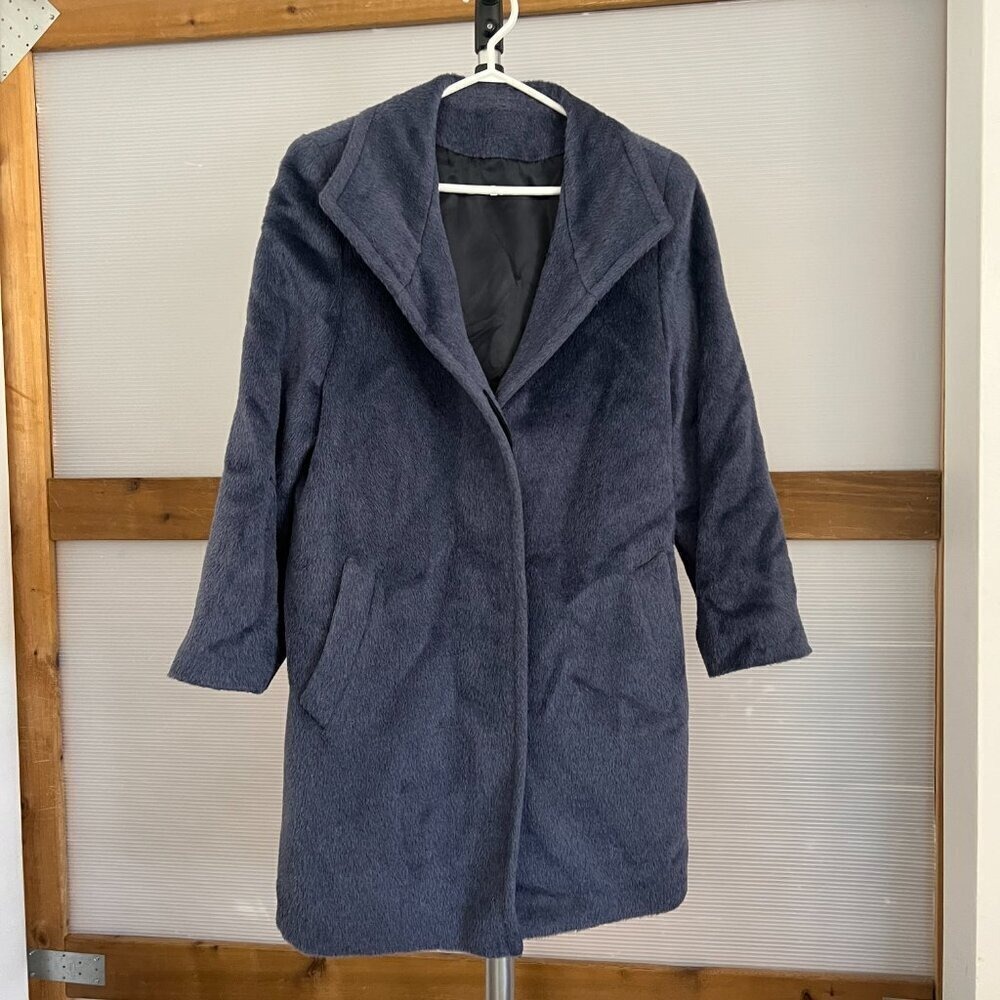 Donovans Piacenza Baby Llama Wool Coat Purple Blue Made In Canada Size 12